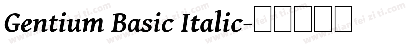 Gentium Basic Italic字体转换